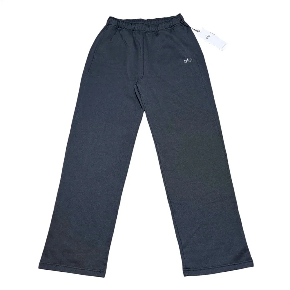 NEW ALO Yoga Accolade Straight Leg Sweatpants Anthracite Gray Women S Fleece